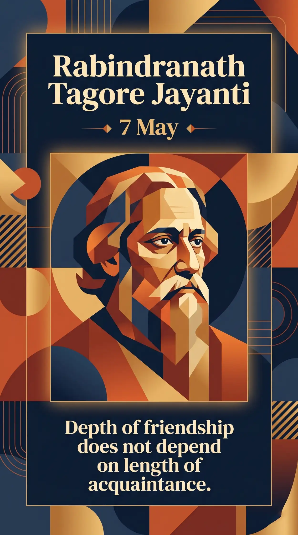 Free Download Rabindranath Tagore Jayanti 2026 Vector Design - High Quality Rabindranath Tagore Jayanti Image