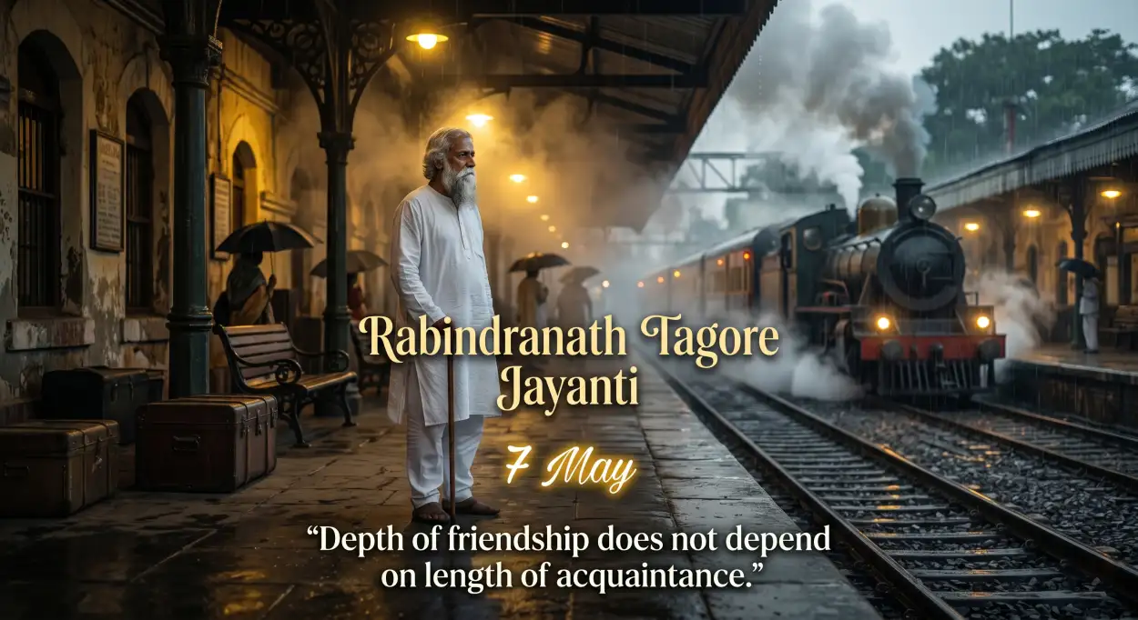 Free Download Rabindranath Tagore Jayanti Famous Sayings - High Quality Rabindranath Tagore Jayanti Image