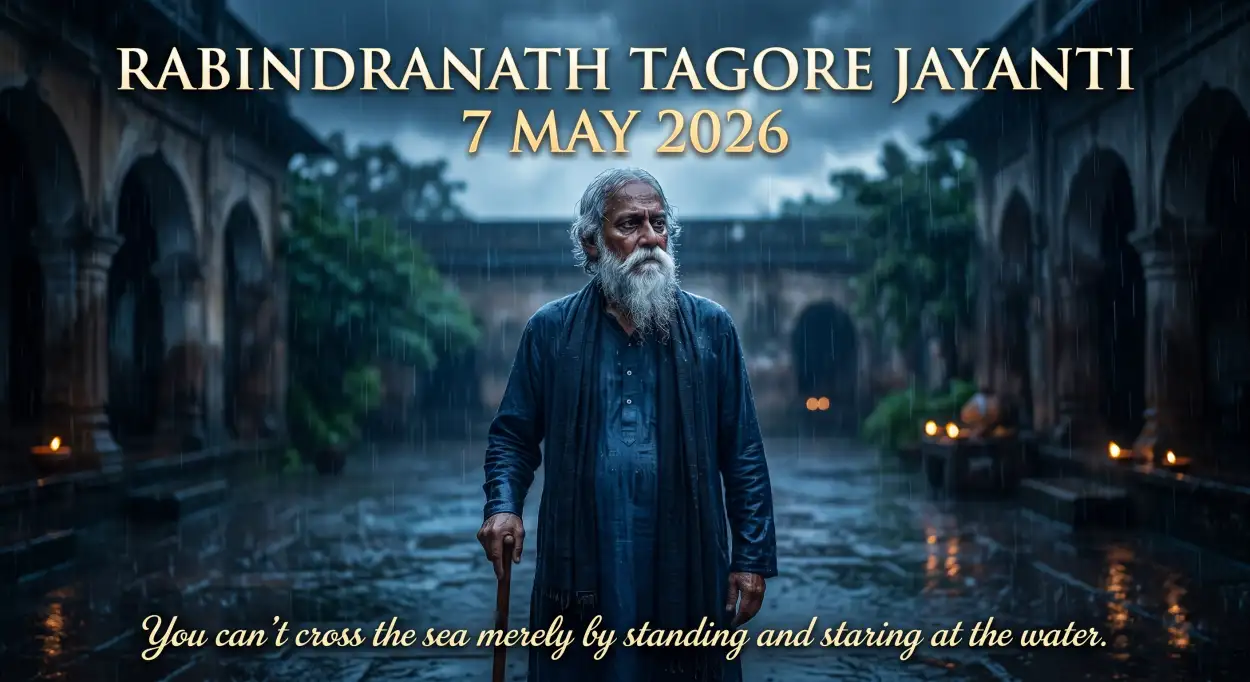 Free Download Rabindranath Tagore Jayanti Festival Poster 2026 - High Quality Rabindranath Tagore Jayanti Image