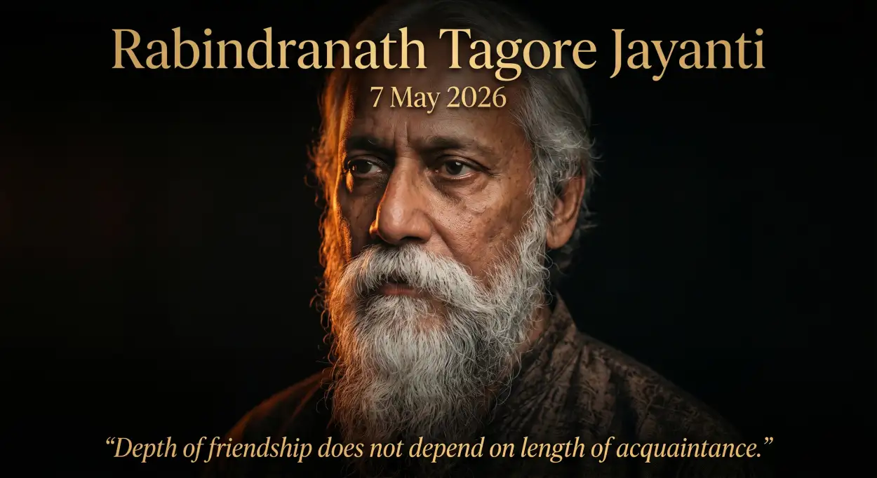 Free Download Rabindranath Tagore Jayanti Inspirational Quotes 2026 - High Quality Rabindranath Tagore Jayanti Image