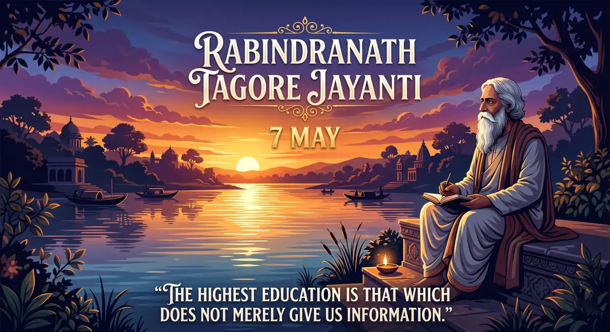 Free Download Rabindranath Tagore Jayanti Quotes For Students - High Quality Rabindranath Tagore Jayanti Image