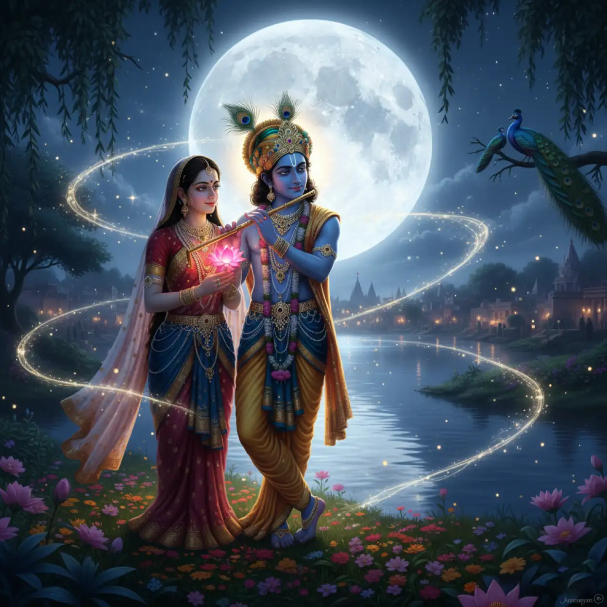 Free Download Radha Krishna Hd Wallpaper For Desktop - High Quality Radha Krishna Background