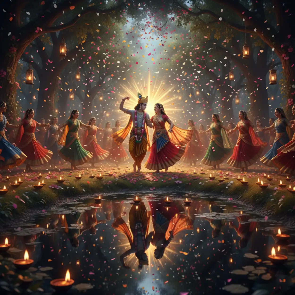 Free Download Radha Krishna Wallpapers With Krishna Flute - High Quality Radha Krishna Background