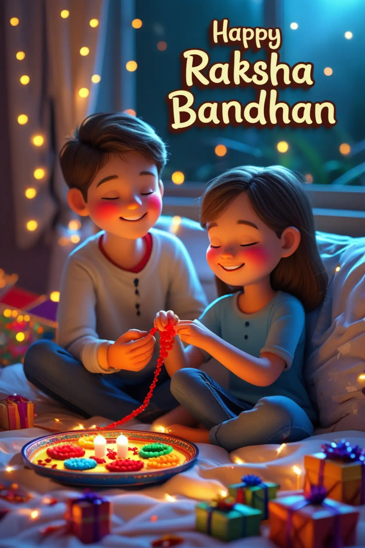 Free Download Rakhi Wishes For Toddlers - High Quality Happy Raksha Bandhan Wishes For Children Background