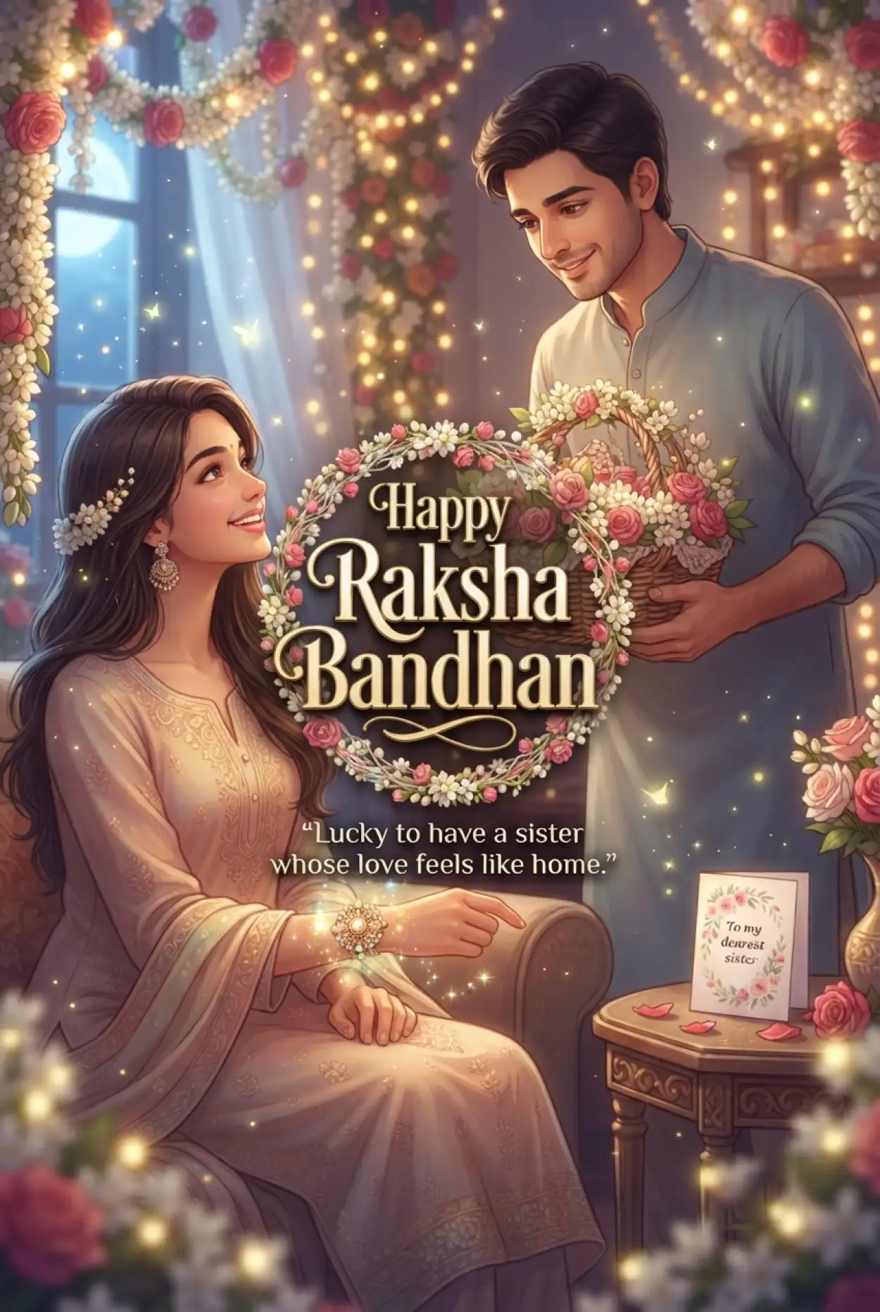 Free Download Raksha Bandhan 2026 Status Wishes - High Quality Happy Raksha Bandhan Wishes 2026 Image