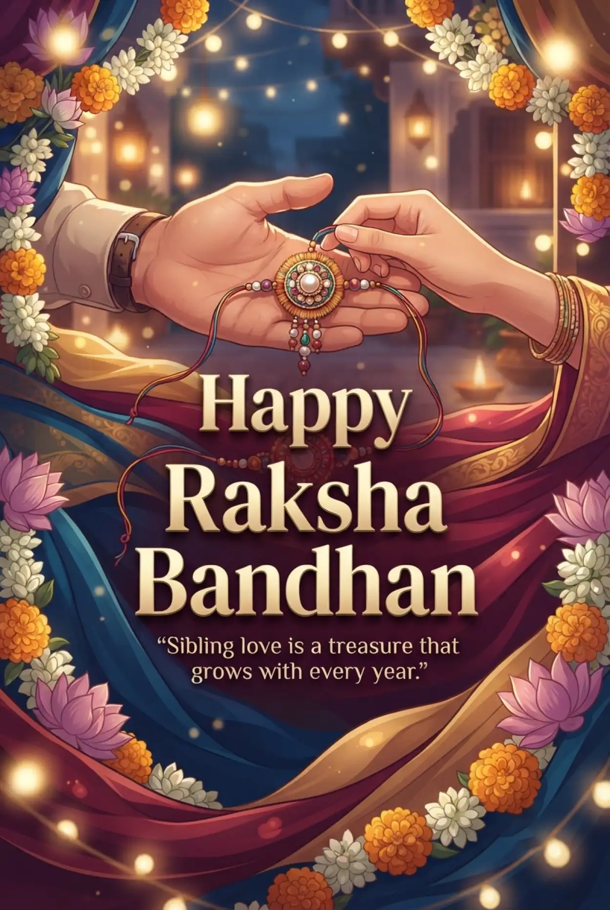 Free Download Raksha Bandhan 2026 Wishes For Social Media Posts - High Quality Happy Raksha Bandhan Wishes 2026 Image