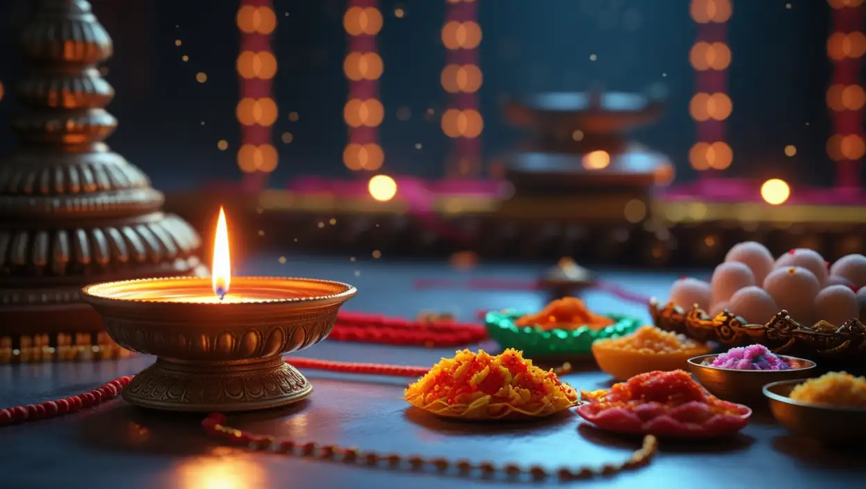 raksha bandhan background with brother and sister