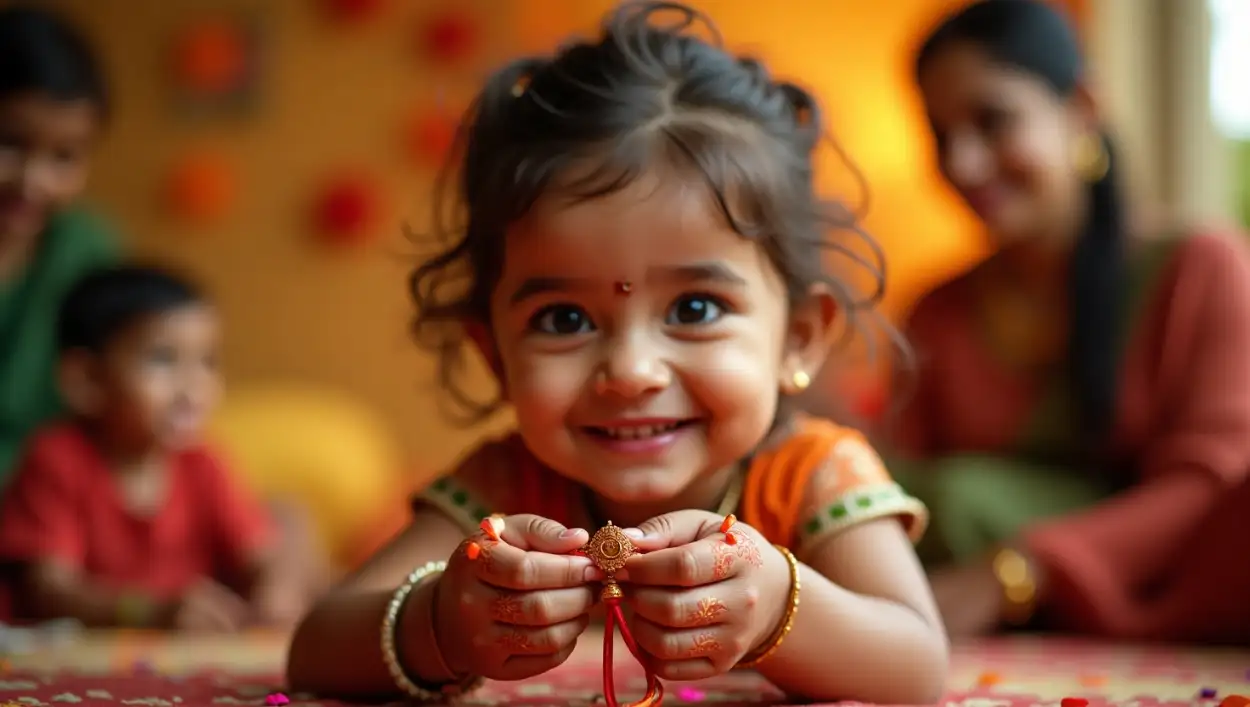 raksha bandhan background with family photo