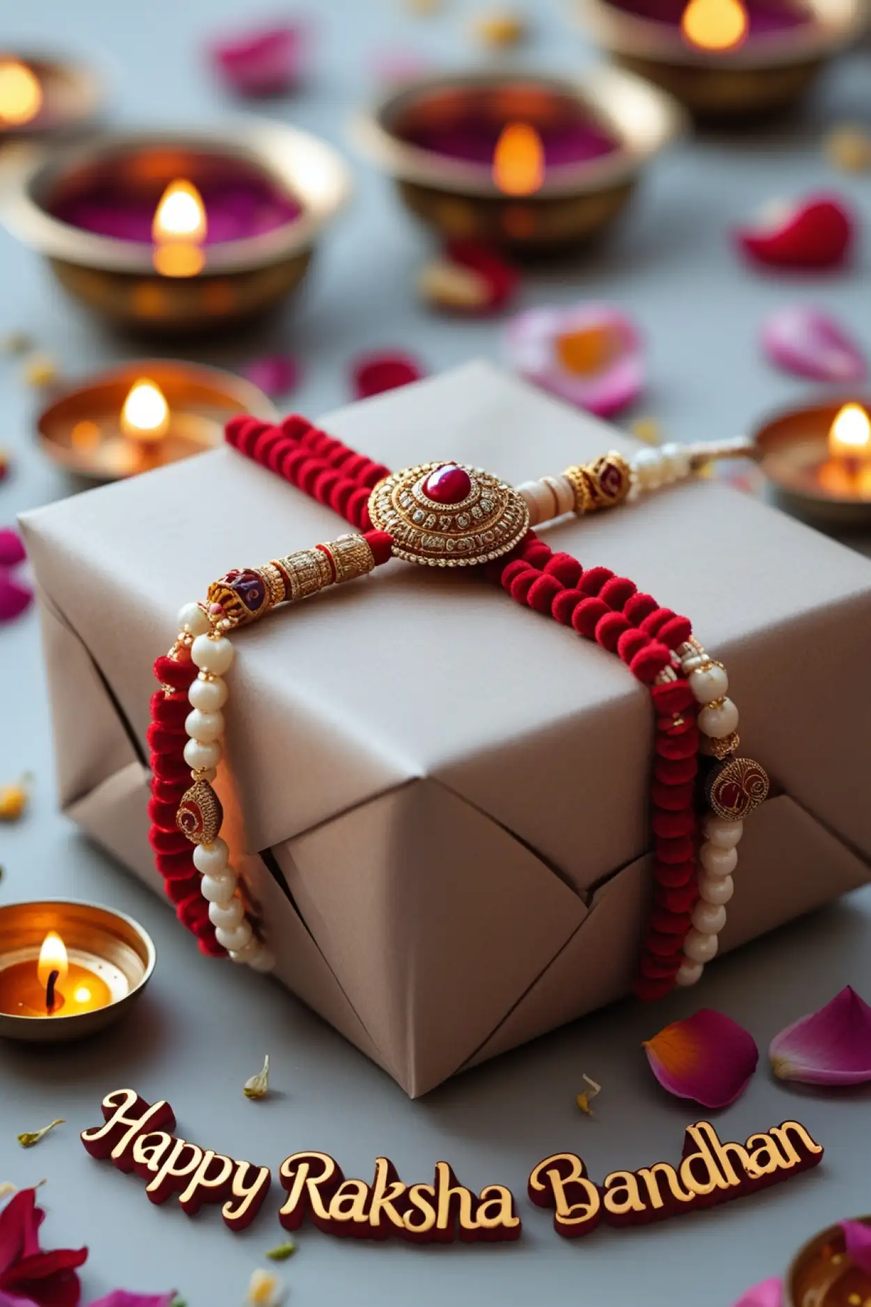 raksha bandhan background with gift box