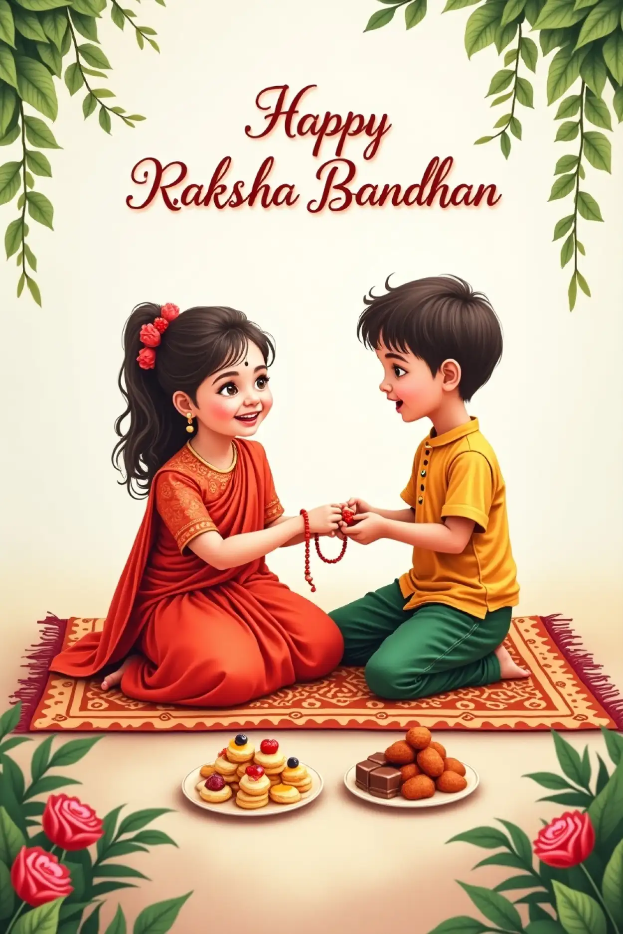 Free Download Raksha Bandhan Slogans For School Competitions - High Quality Happy Raksha Bandhan Wishes For Children Background