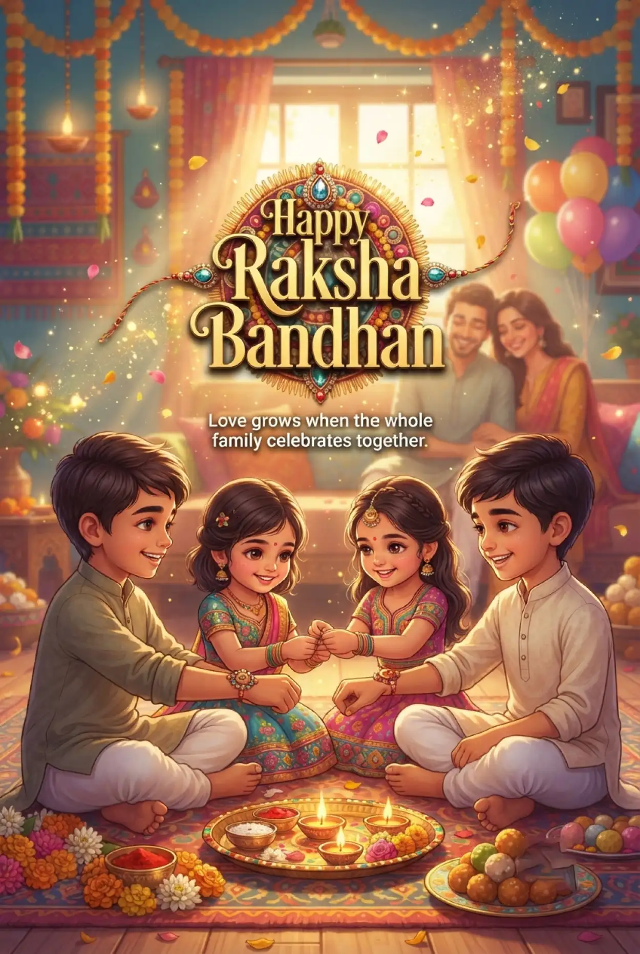 Free Download Raksha Bandhan Wishes 2026 For Cousin Brother - High Quality Happy Raksha Bandhan Wishes 2026 Image