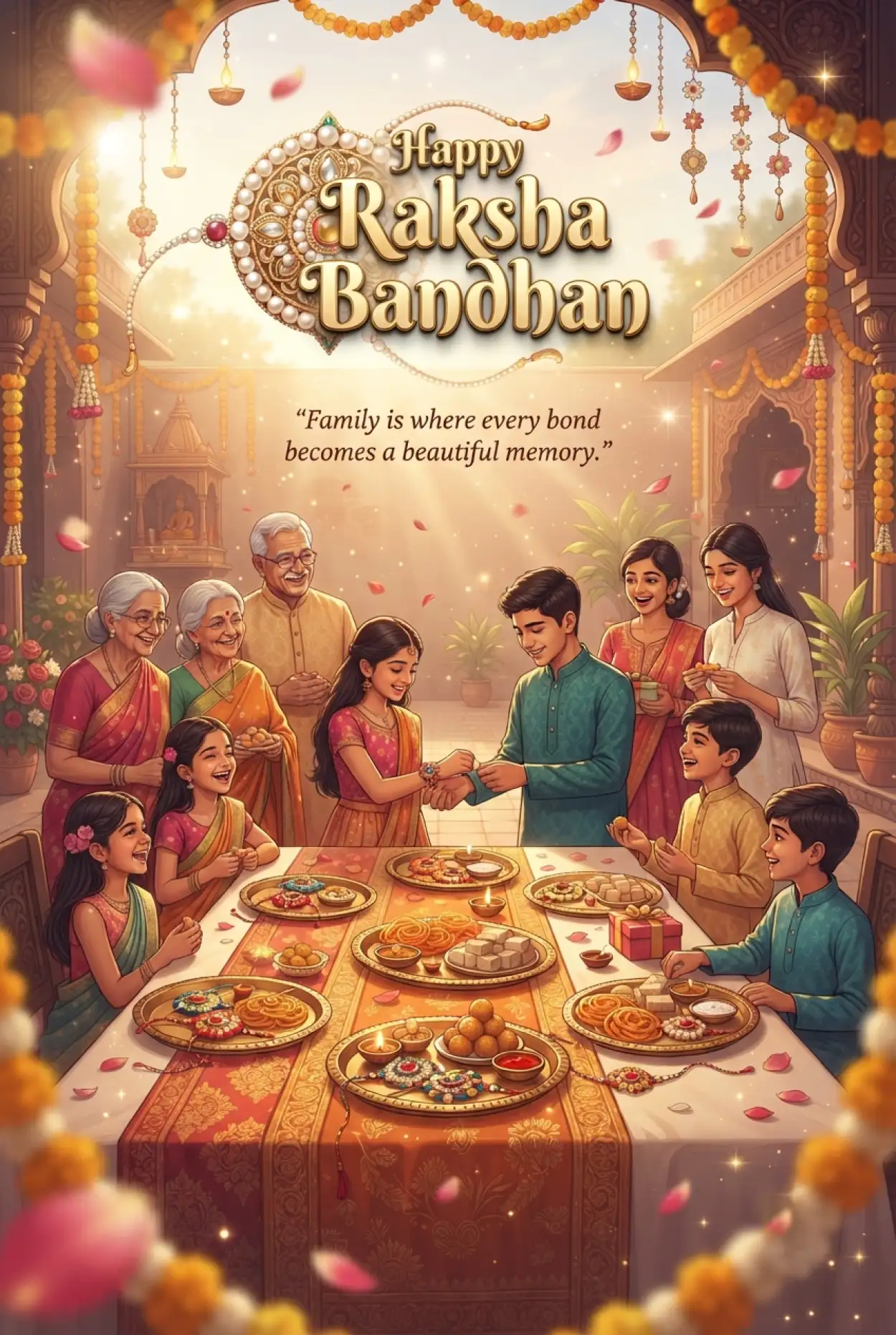 Free Download Raksha Bandhan Wishes 2026 For Family - High Quality Happy Raksha Bandhan Wishes 2026 Image