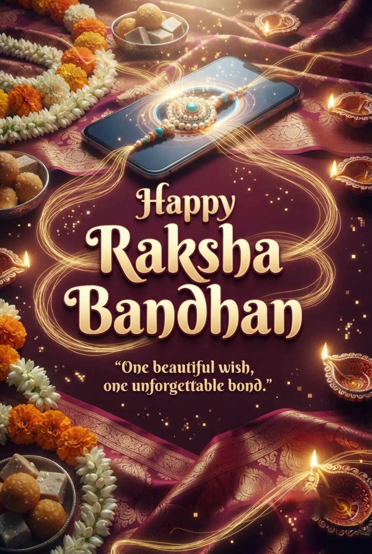 Free Download Raksha Bandhan Wishes 2026 With Love And Blessings - High Quality Happy Raksha Bandhan Wishes 2026 Image