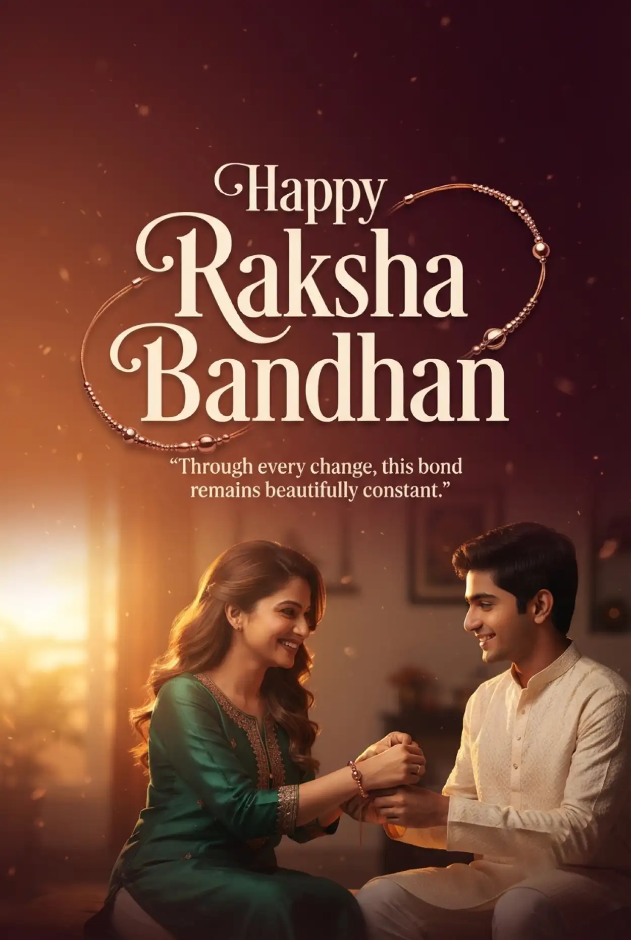 Free Download Raksha Bandhan Wishes Filled With Love And Happiness - High Quality Happy Raksha Bandhan Greetings Image