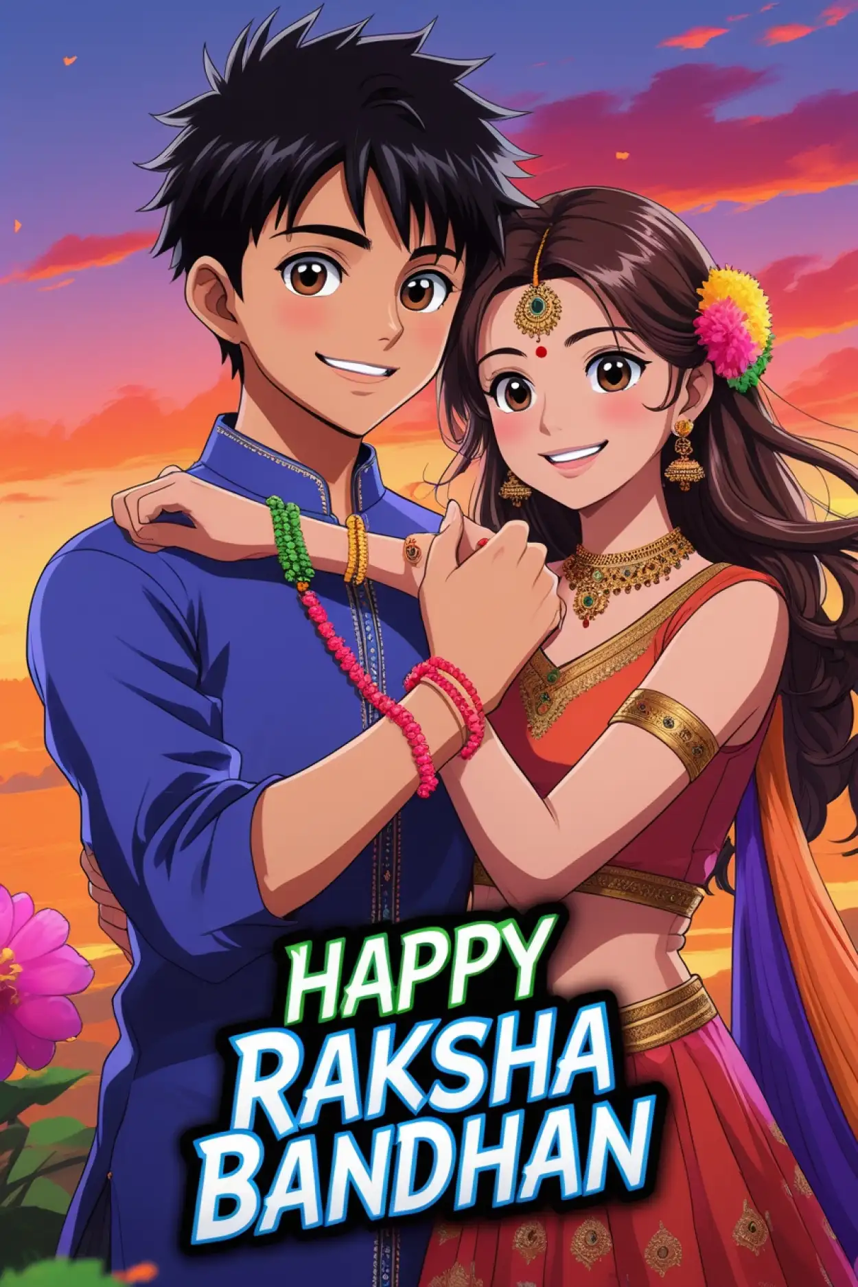 Free Download Raksha Bandhan Wishes For Cartoon-themed Cards - High Quality Happy Raksha Bandhan Wishes For Children Background