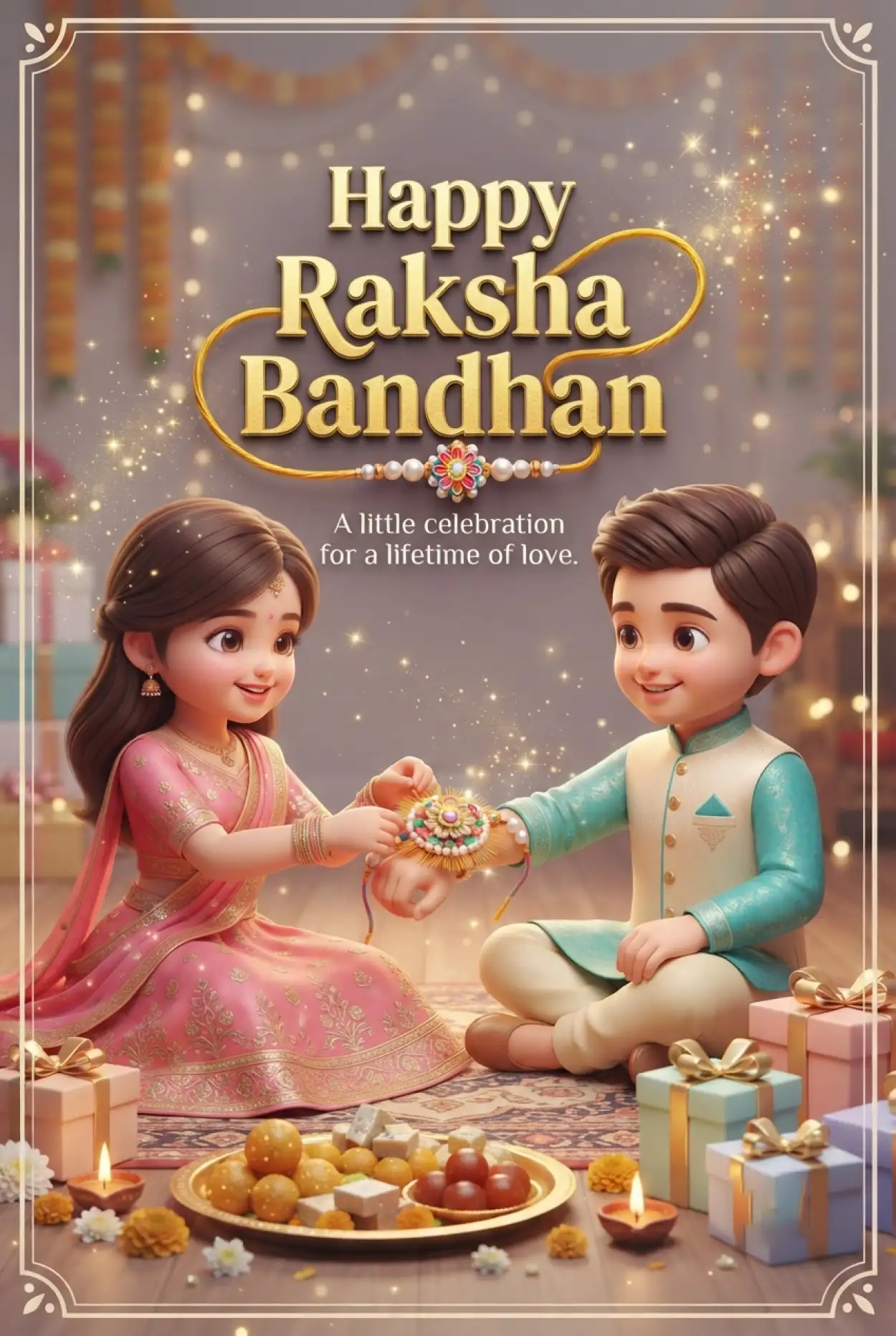 Free Download Raksha Bandhan Wishes For Younger Sister 2026 - High Quality Happy Raksha Bandhan Wishes 2026 Image