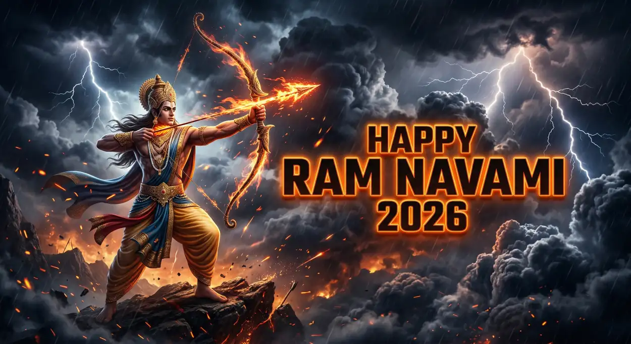 Free Download Ram Navami 2026 Wishes Banner Design Hd Images - High Quality Happy Ram Navami 2026 Image