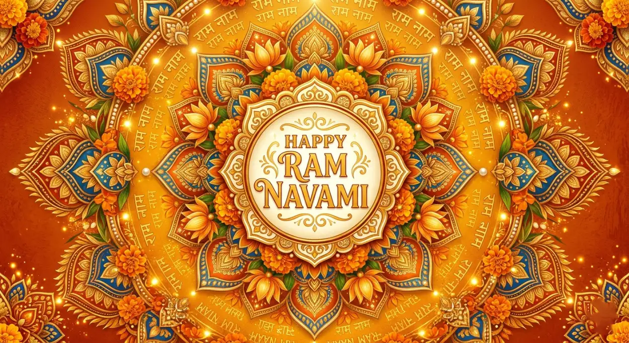 Free Download Ram Navami Wishes 2026 Creative Design Text - High Quality Ram Navami Wishes 2026 Image
