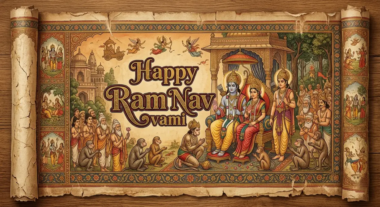 Free Download Ram Navami Wishes 2026 Social Media Banner - High Quality Ram Navami Wishes 2026 Image