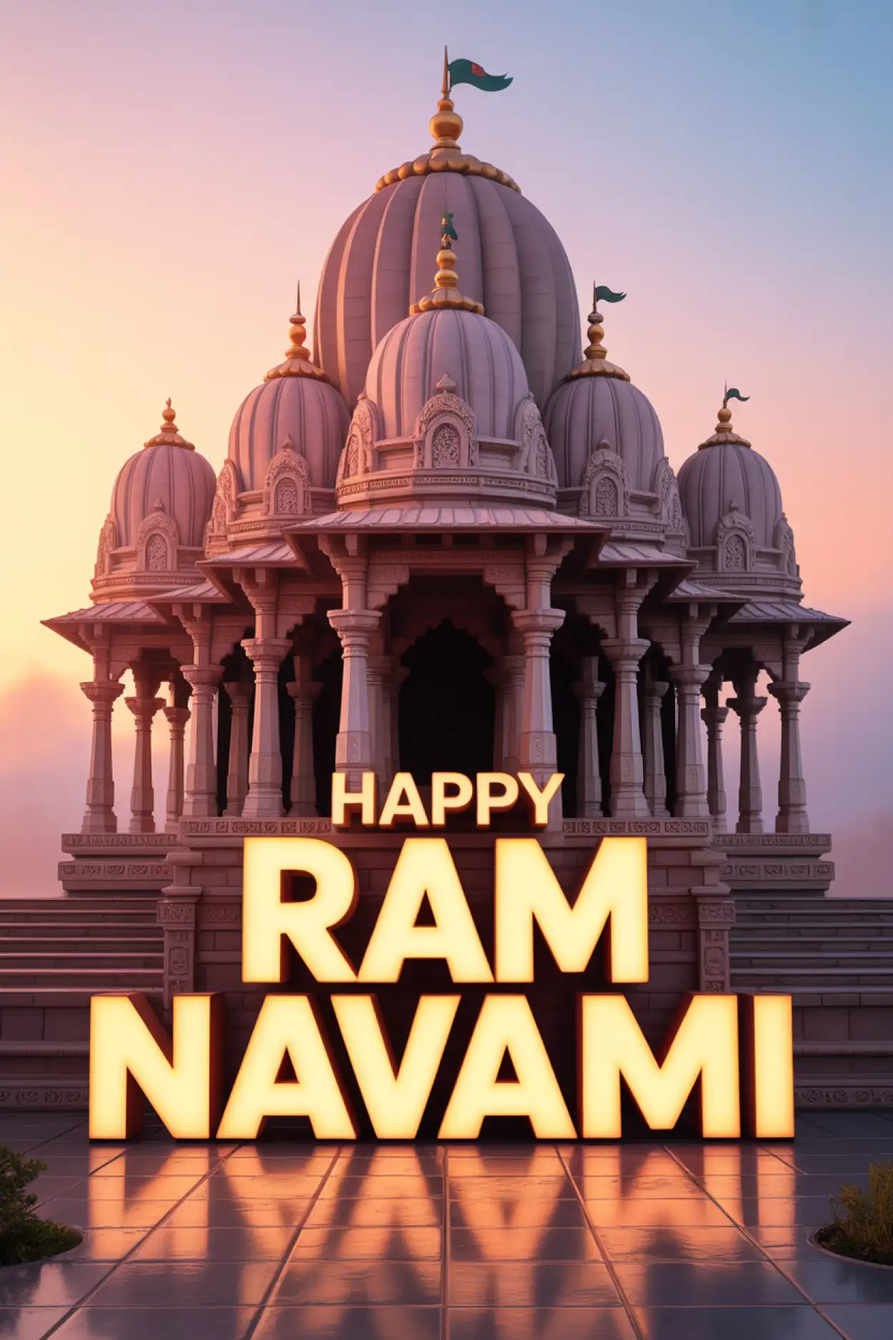 Free Download Ram Navami Wishes 2026 With Jai Shri Ram Text - High Quality Ram Navami Wishes 2026 Image