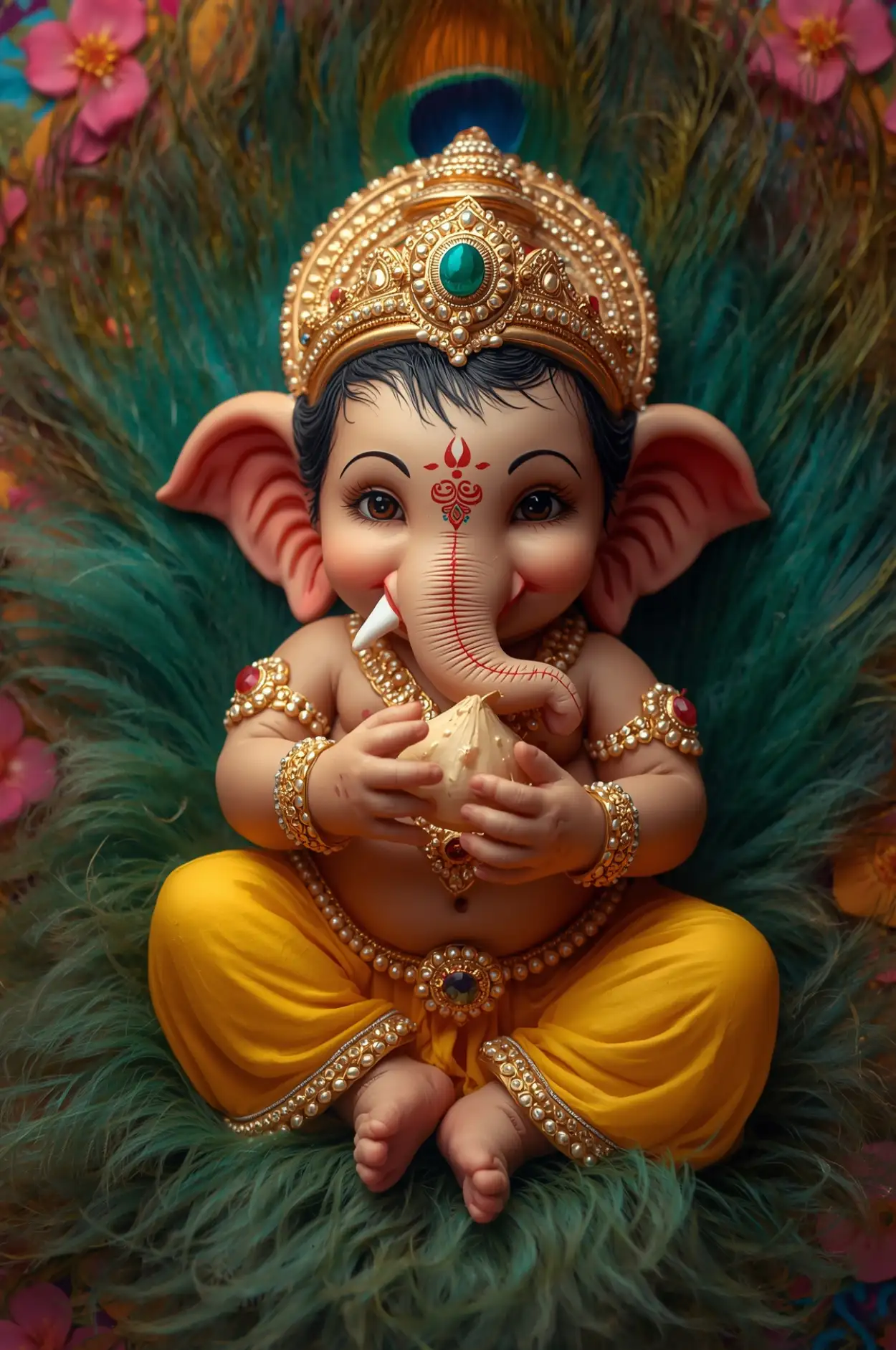 realistic baby Ganesha images download