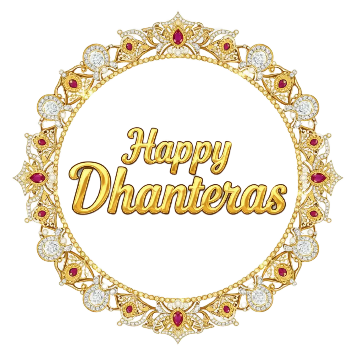 realistic happy dhanteras png with bokeh lights