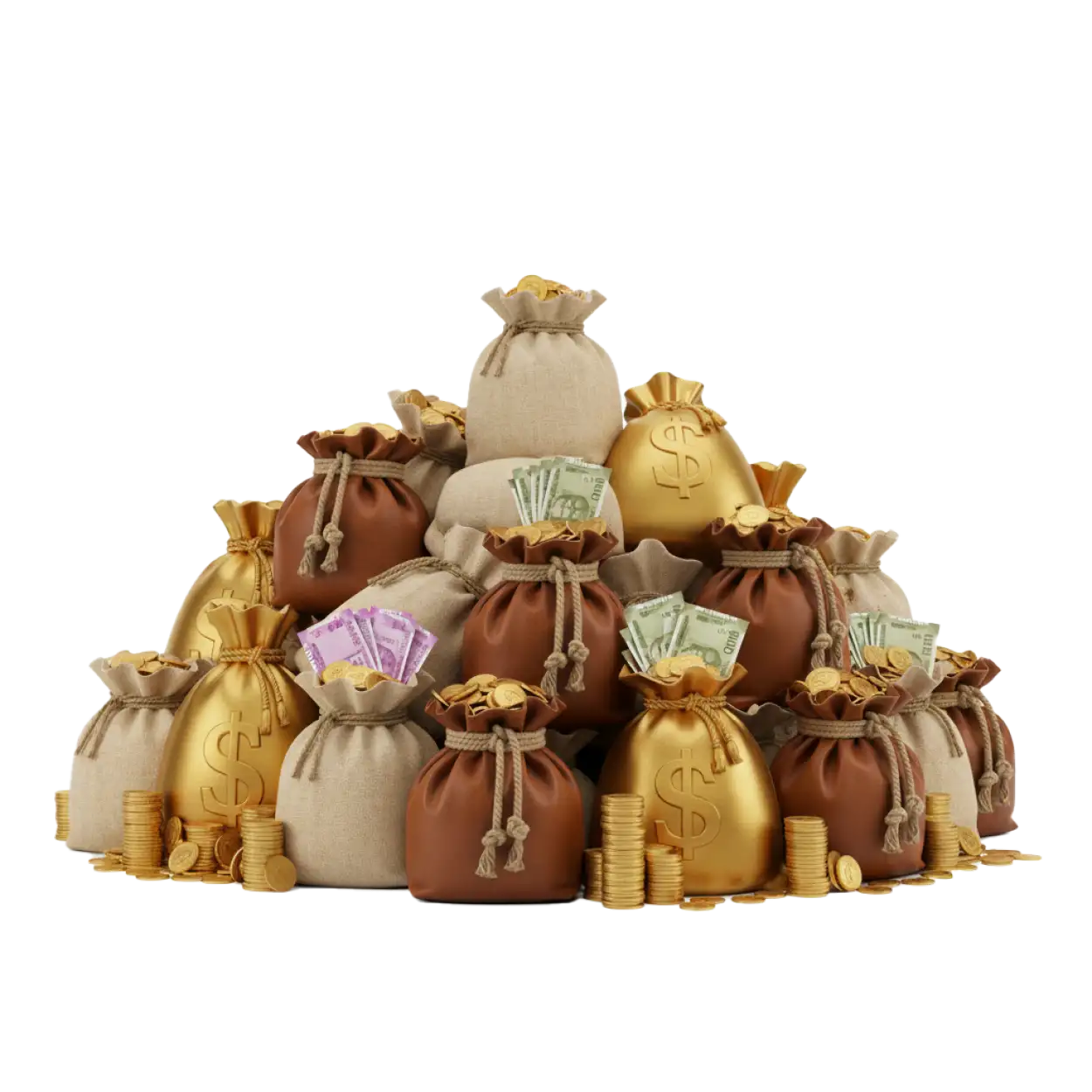 realistic money bag png hd