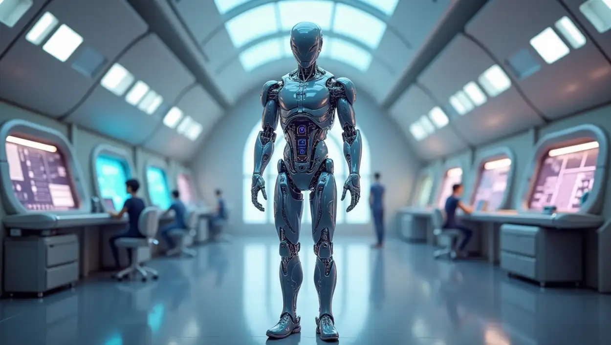 Free Download Realistic Robot Background For Tech Blog - High Quality Robot Background Background