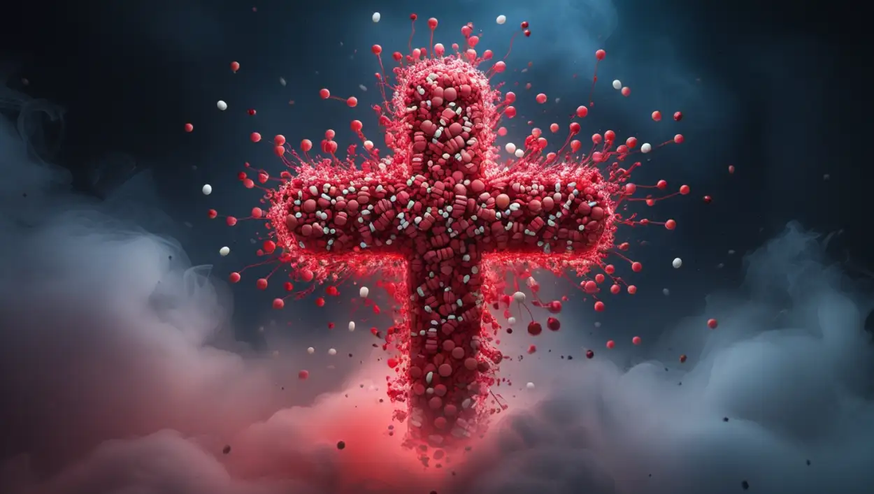 red and blue medical background wallpaper