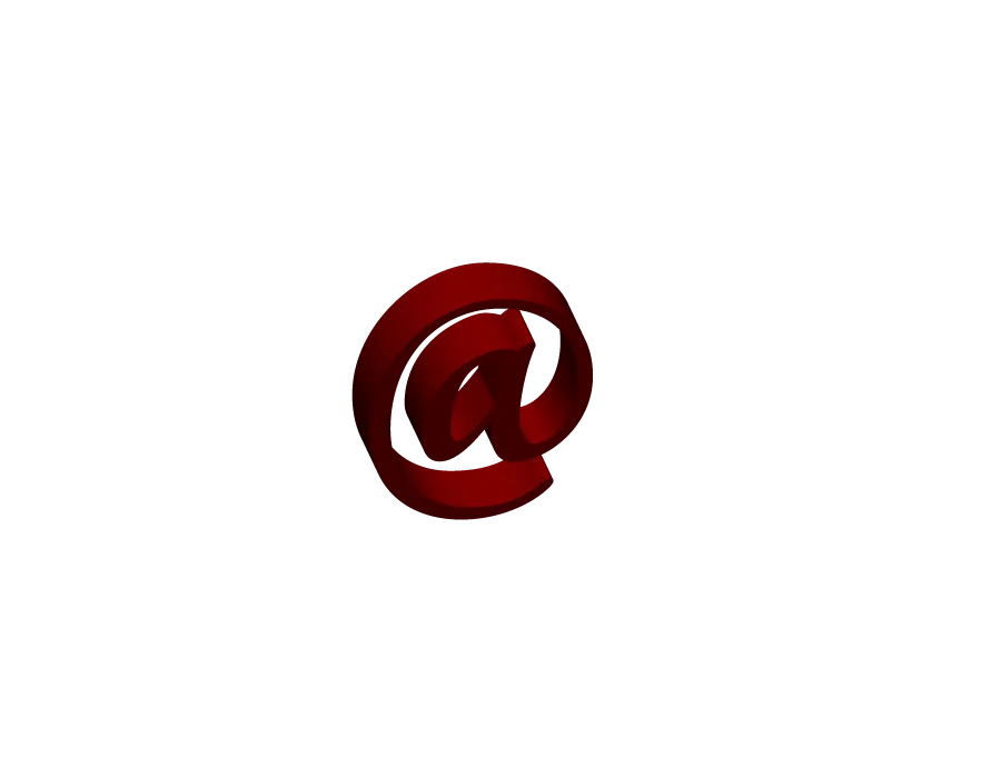Free Download Red At The Rate (@) Symbol 3d Png Transparent Pictures - High Quality Symbol At The Rate PNG Image
