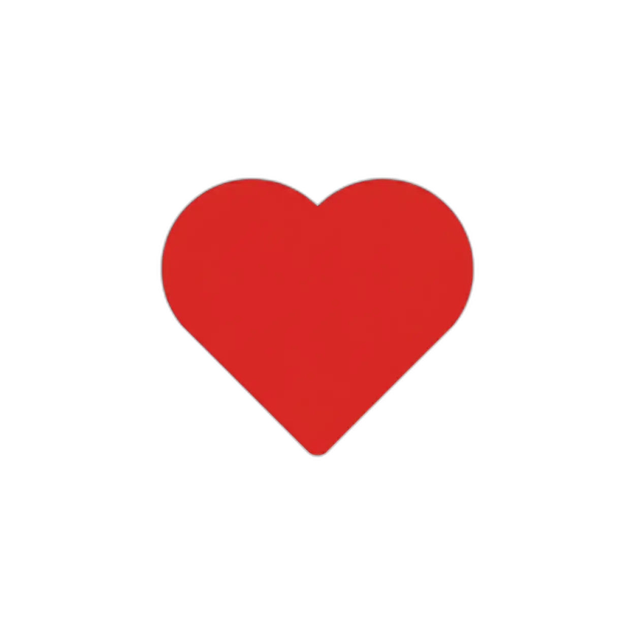 red heart png for sticker design