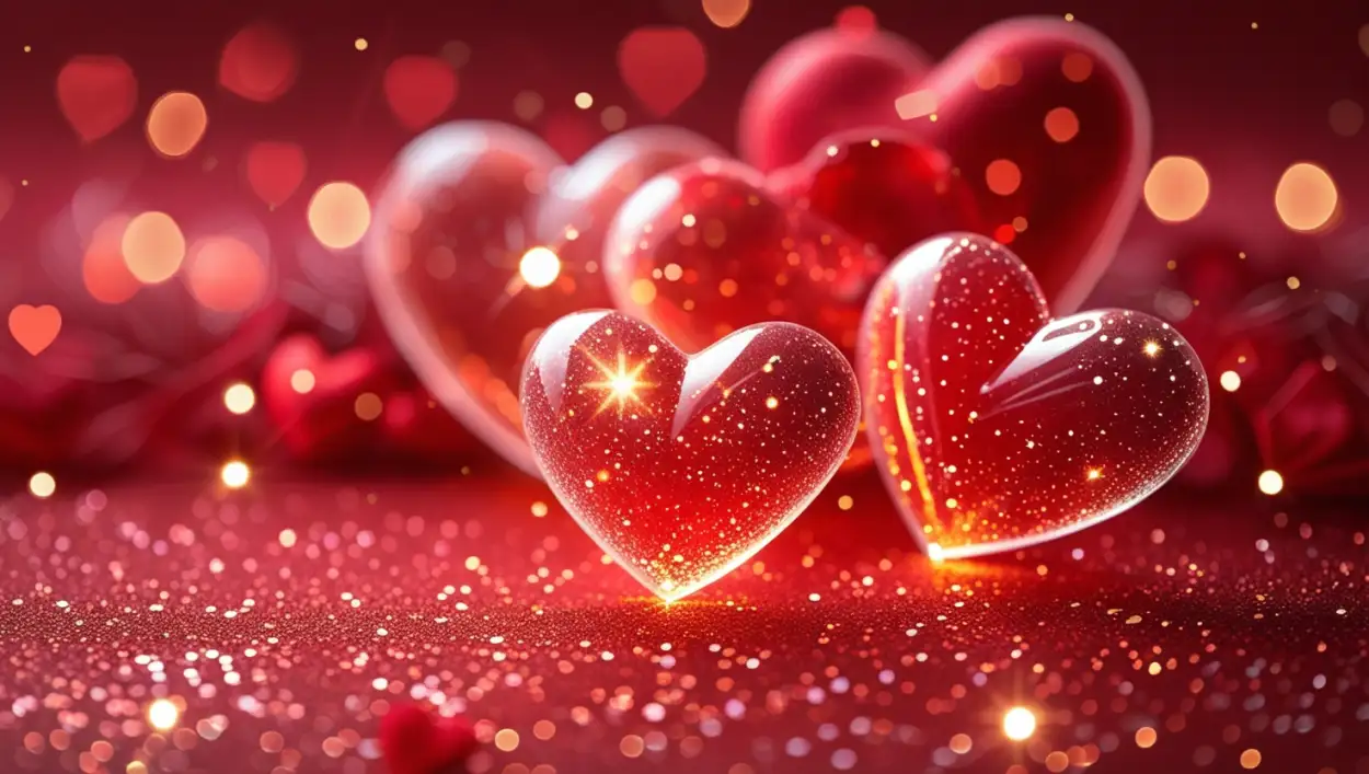 red sparkle background for Valentines Day