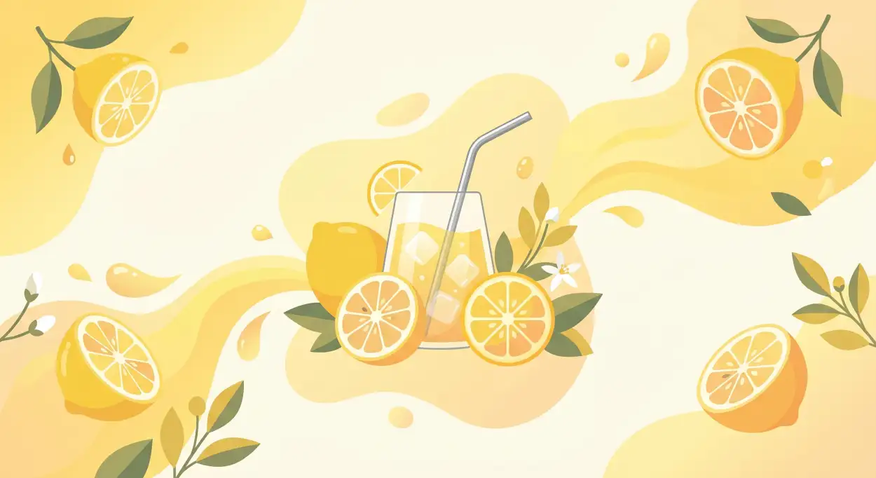 Free Download Refreshing Citrus Lemon Background - High Quality Lemon Juice Background Background Image