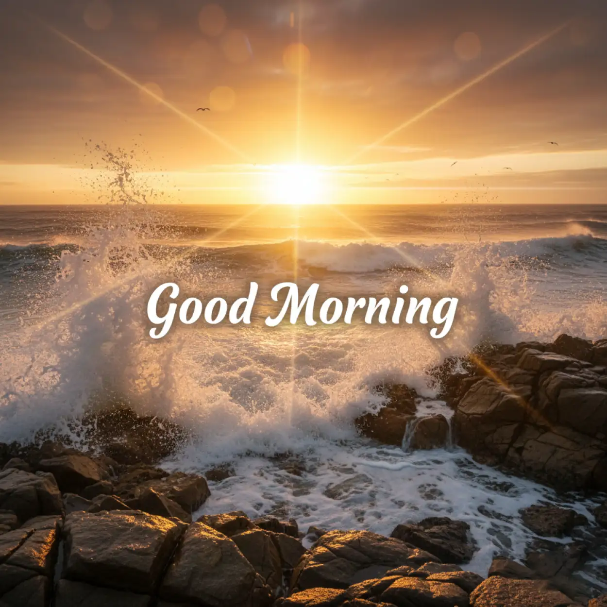 refreshing good morning quotes with waterfall pics