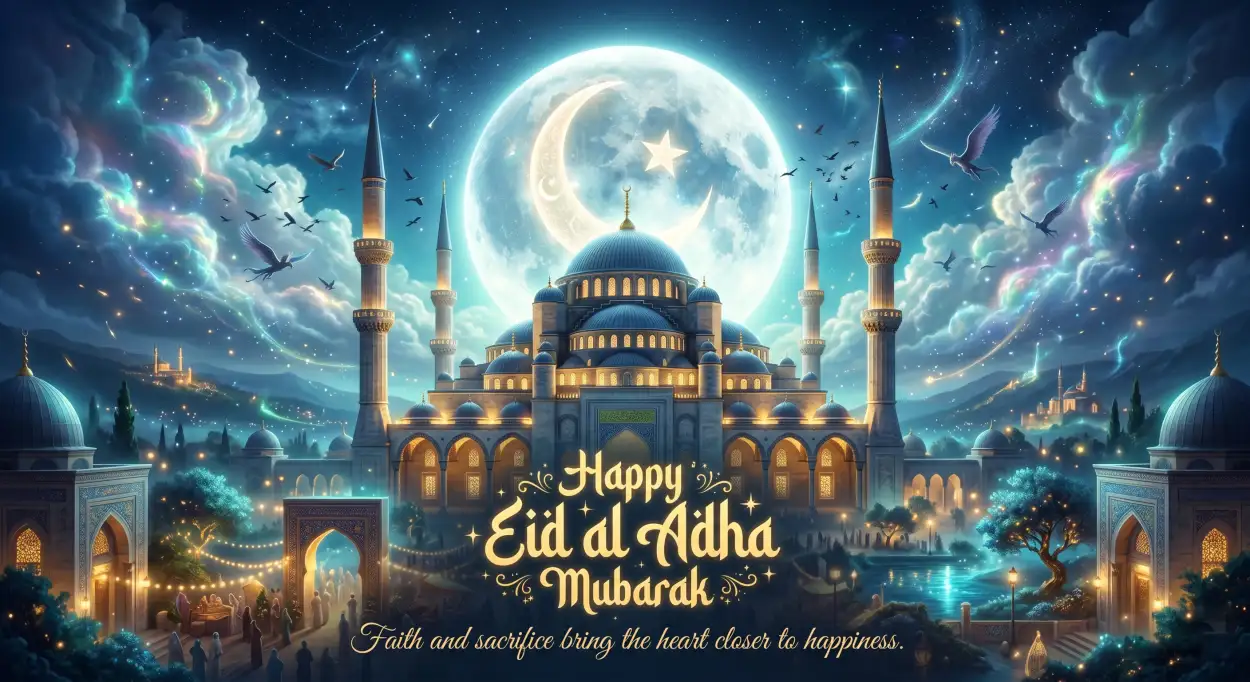 Free Download Religious Happy Eid Al Adha Mubarak Quotes - High Quality Happy Eid Al Adha With Quotes Image