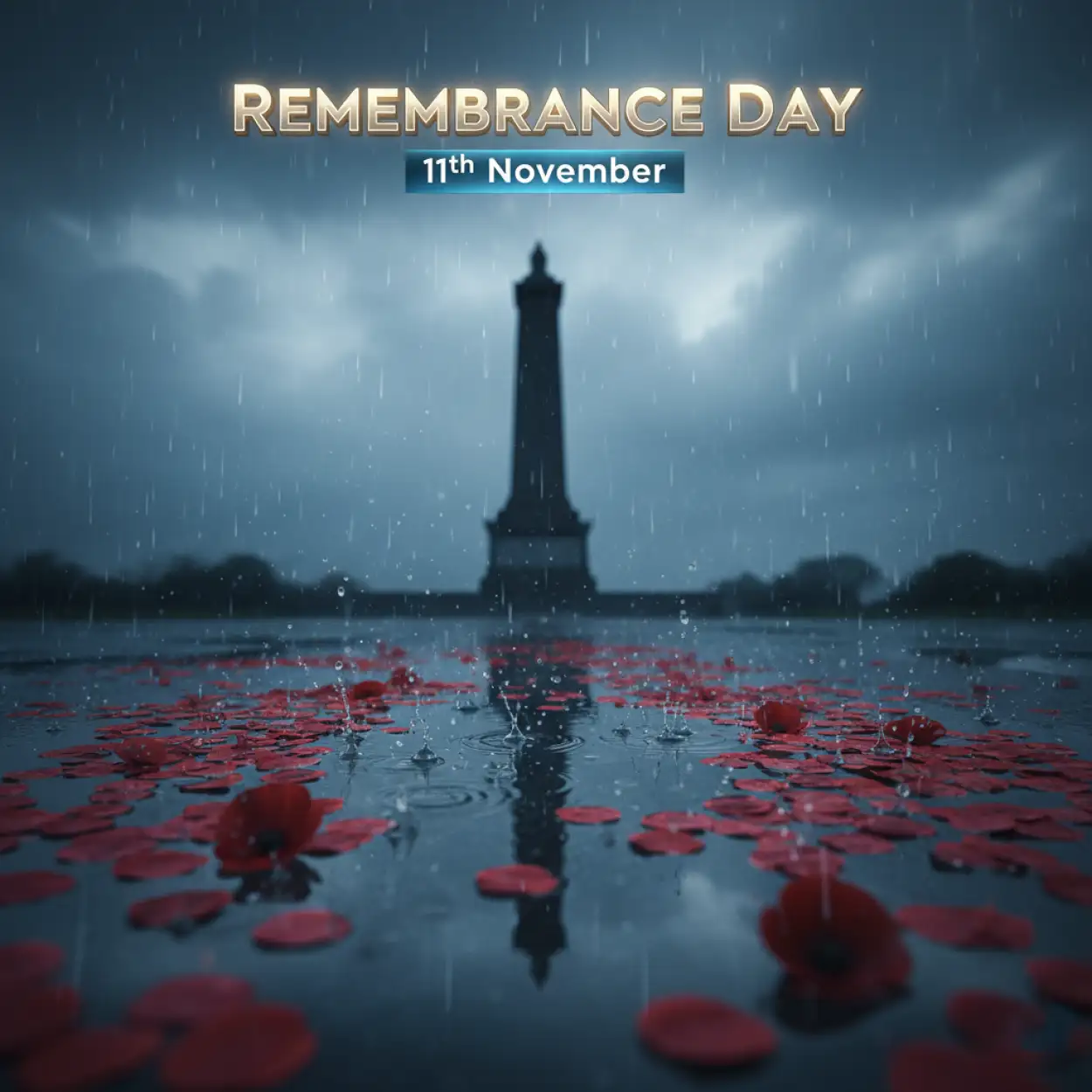 remembrance day artistic poster with candles