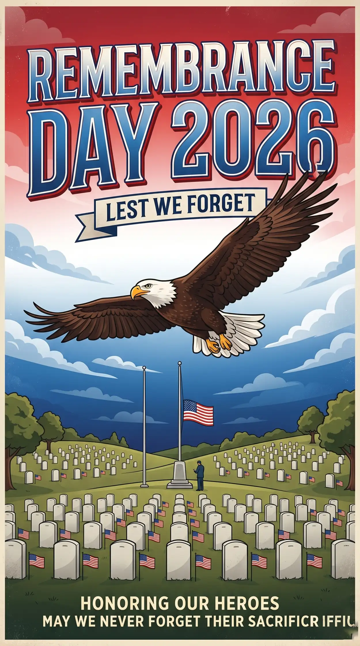 Free Download Remembrance Day Usa 2026 Memorial Greeting Card - High Quality Remembrance Day Usa 2026 Image