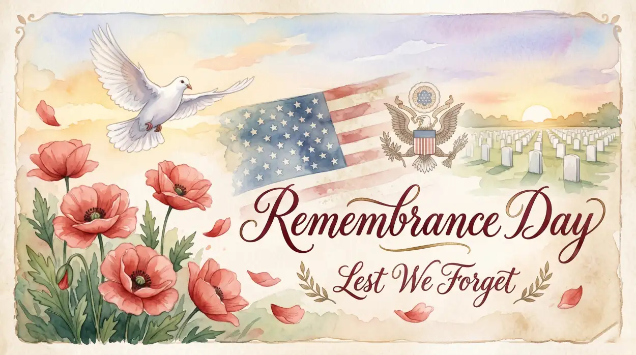 Free Download Remembrance Day Usa 2026 Patriotic Memorial Banner - High Quality Remembrance Day Usa 2026 Image