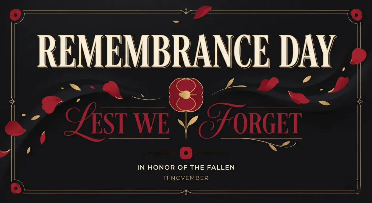 Free Download Remembrance Day Usa 2026 Remembrance Typography Design - High Quality Remembrance Day Usa 2026 Image