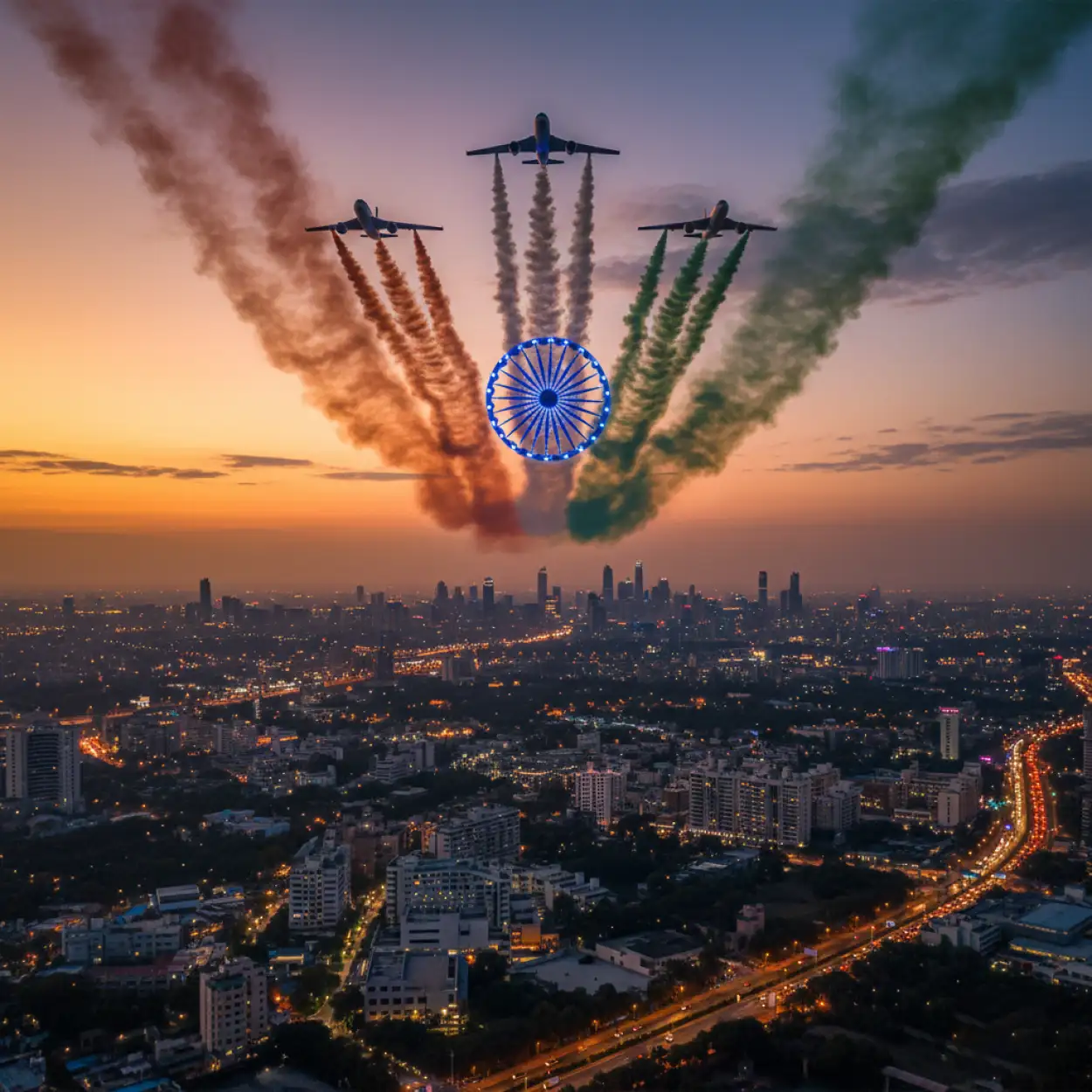 republic day background with patriotic elements