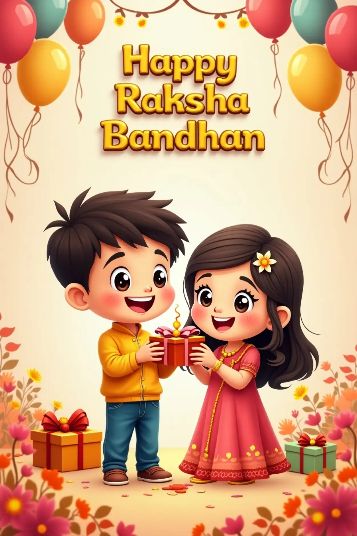 Free Download Rhyming Rakhi Poem For Little Children - High Quality Happy Raksha Bandhan Wishes For Children Background