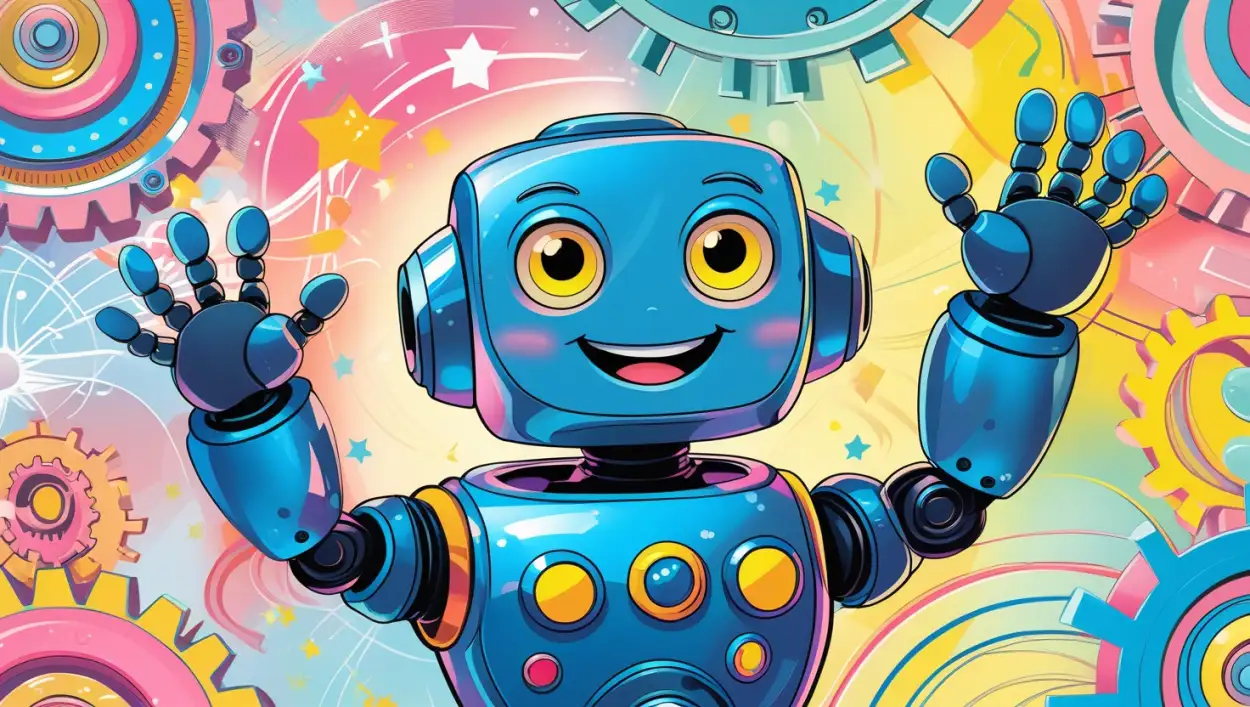 robot background with binary code stream