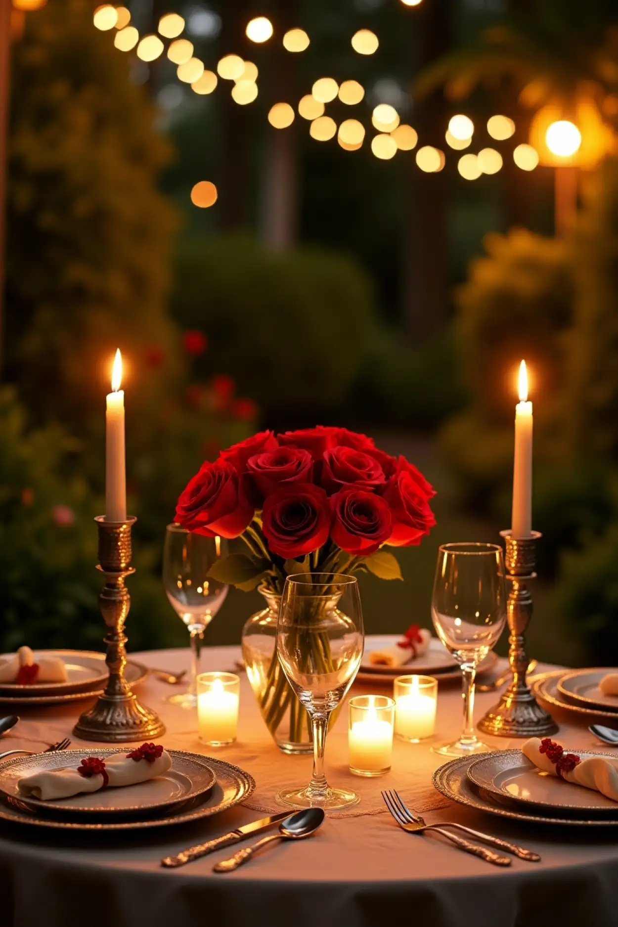 romantic background with bokeh effect