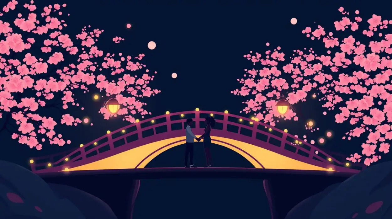 romantic cartoon couple background