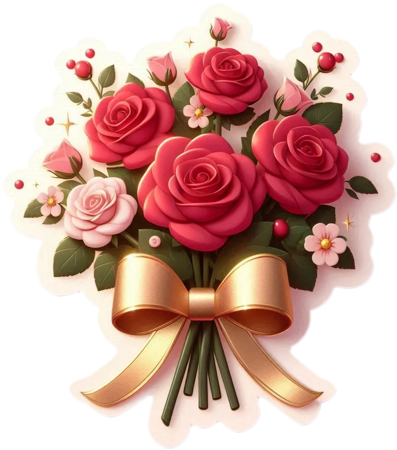 Romantic Flower Bouquet Png For Valentineās Day - Royalty Free Flower Bouquet Png Image | Pngmagic Free Download Romantic Flower Bouquet Png For Valentineās Day - High Quality Flower Bouquet Png PNG Image