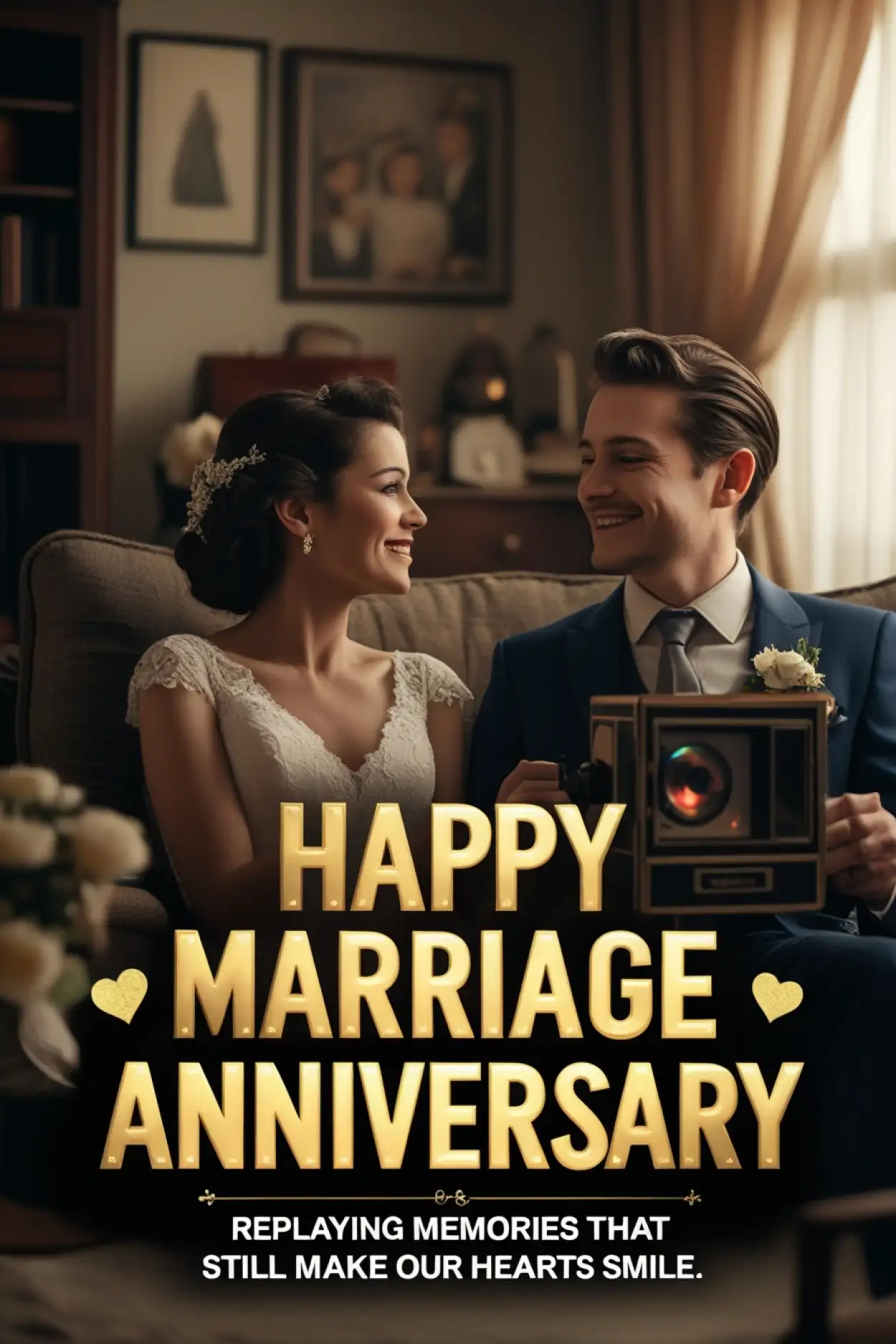 Free Download Romantic Happy Marriage Anniversary Greetings - High Quality Happy Marriage Anniversary Background