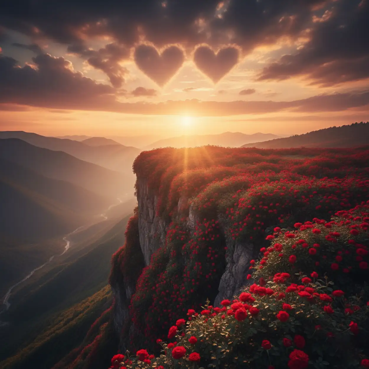 romantic happy valentines day background 4k