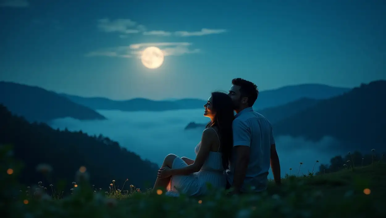 romantic kissing couple background HD