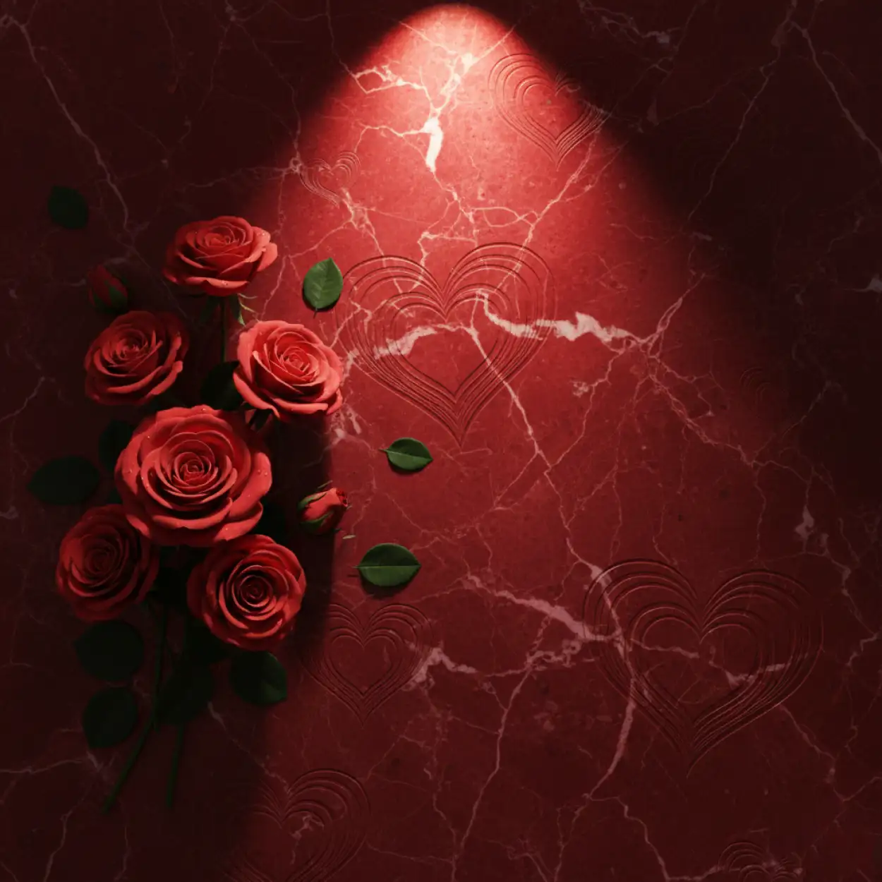 romantic rose petals valentines day background