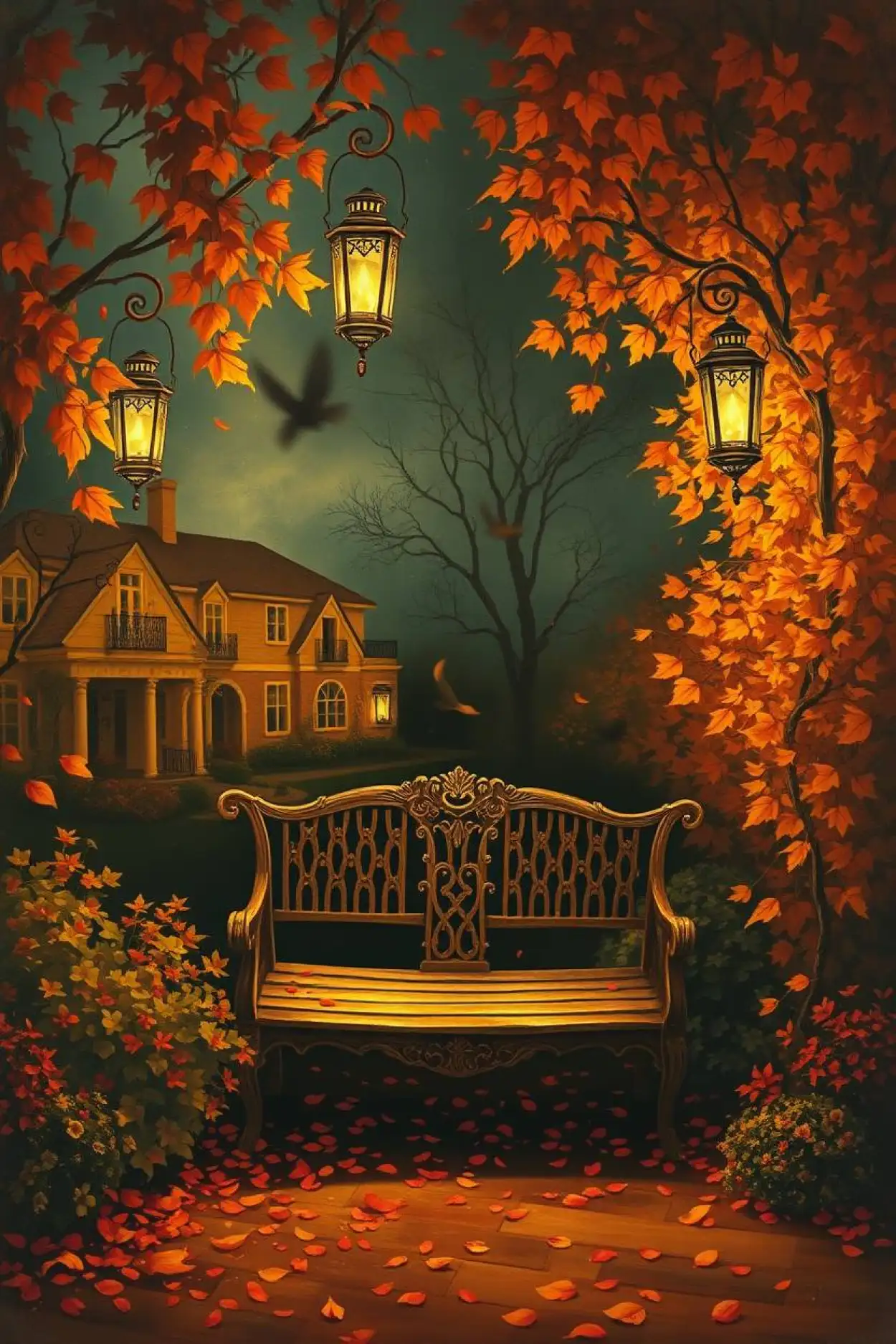 romantic starry night sky background